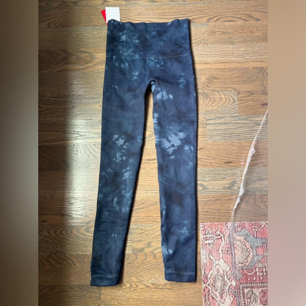 Spanx Leggings Navy Tie Dye